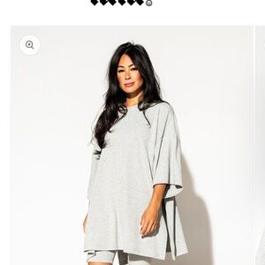 Dressed in LALA Malone Biker Set Heather Grey